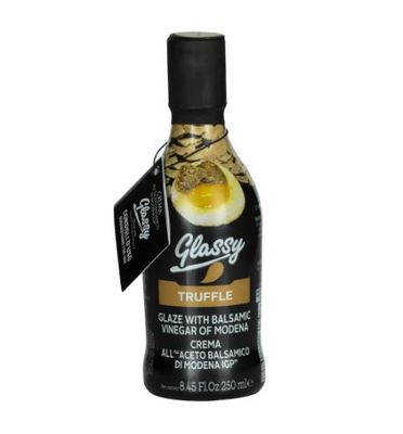 Crema de aceto balsámico de Módena sabor trufa GLASSY 250 ml.