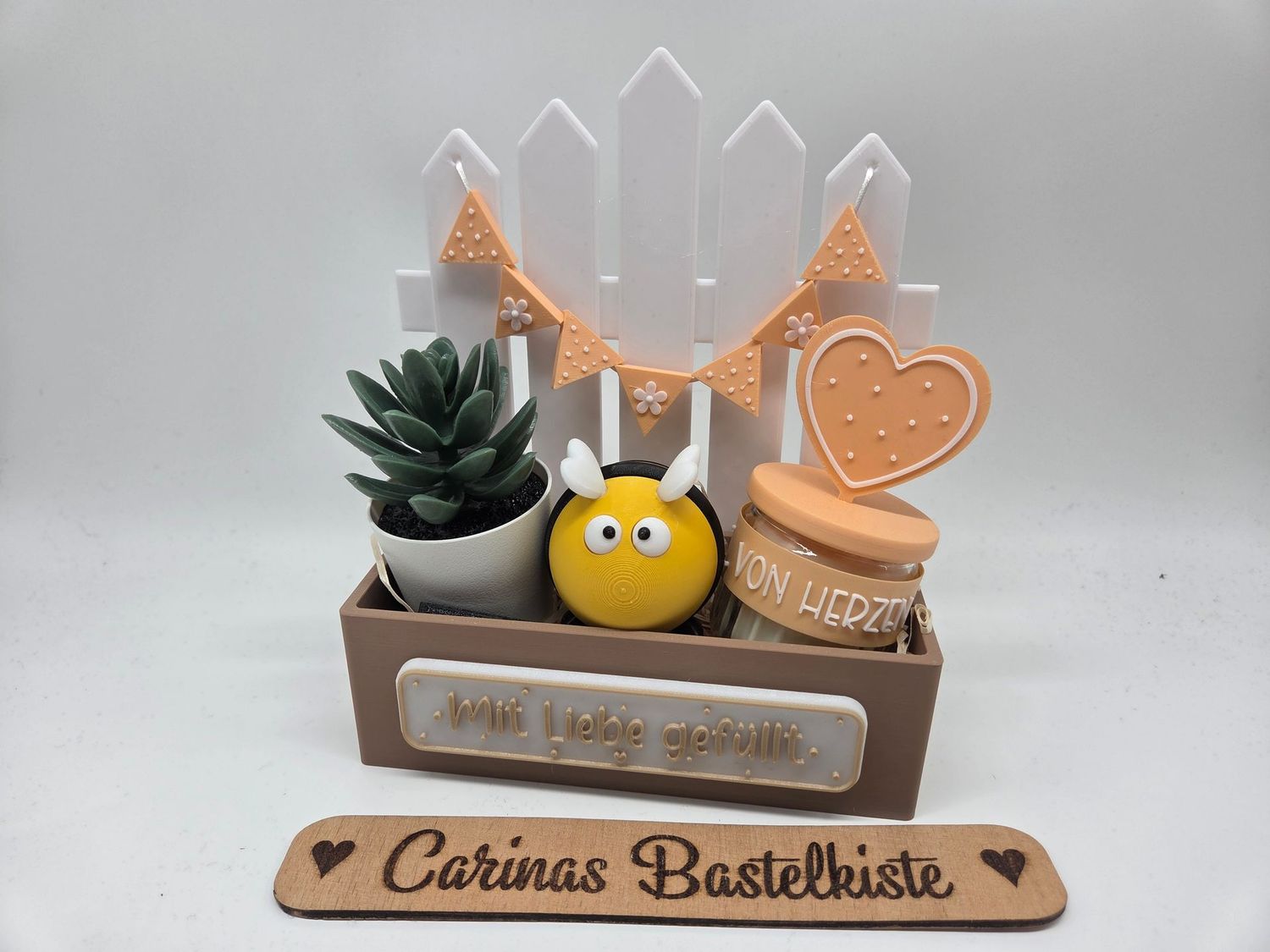 Kleine Geschenkbox * kleiner Garten orange