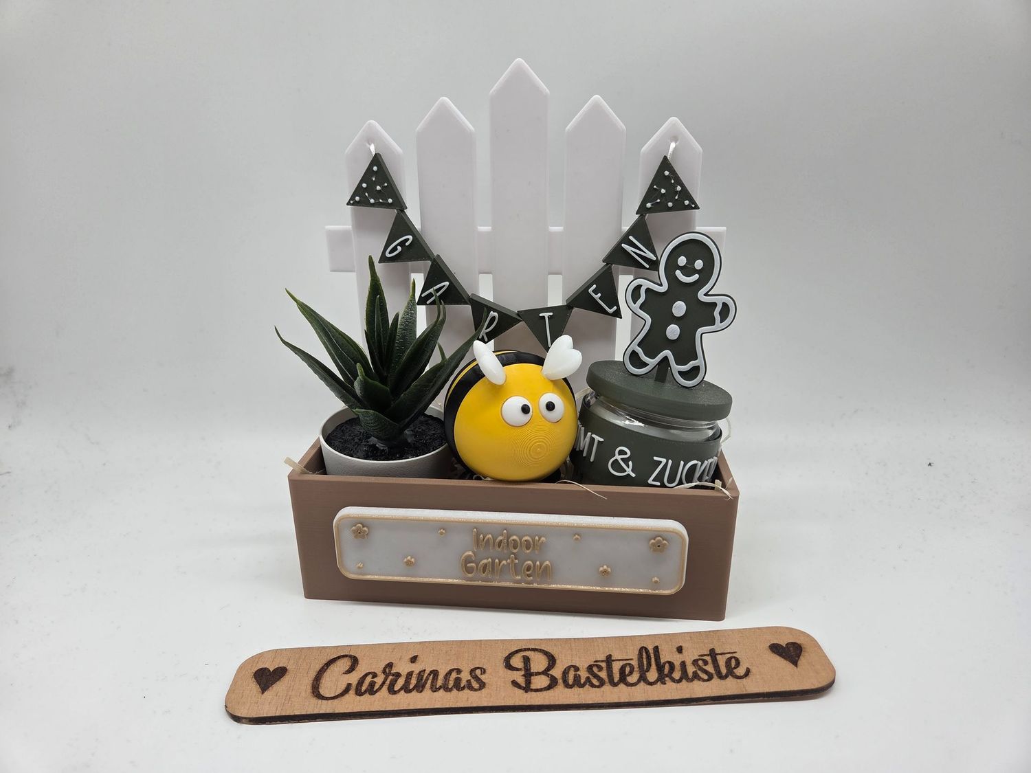 Kleine Geschenkbox * kleiner Garten grün