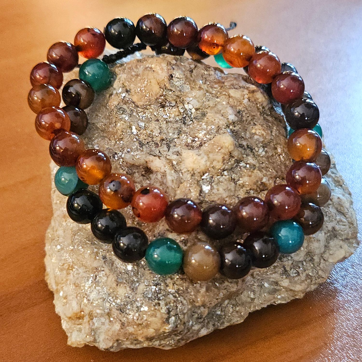 ☀️ Agate Bracelet Duo