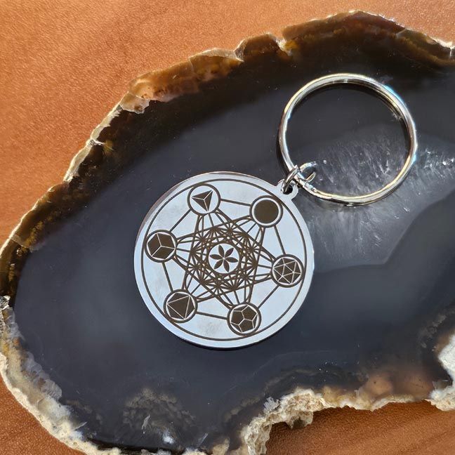 🔯Metatron’s Cube Stainless Steel Key Ring