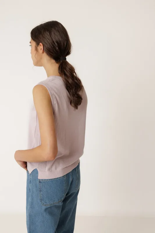 Indi &amp; Cold | Organic cotton knit top - soft violet