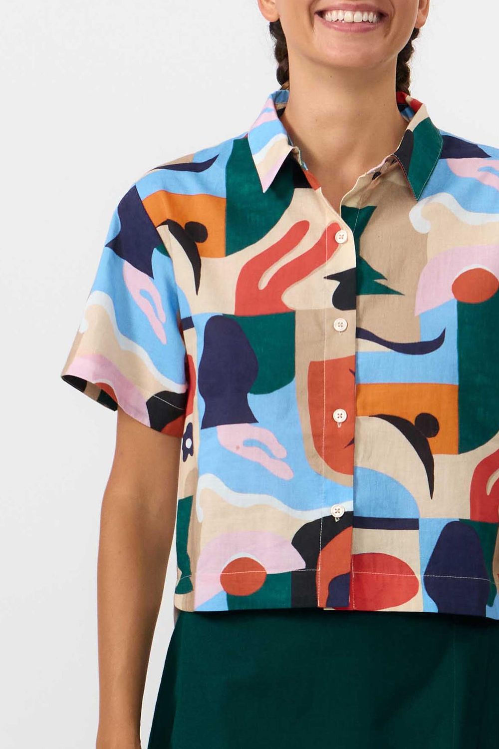 Suite13 | Valles boxy shirt print - 100% organic cotton
