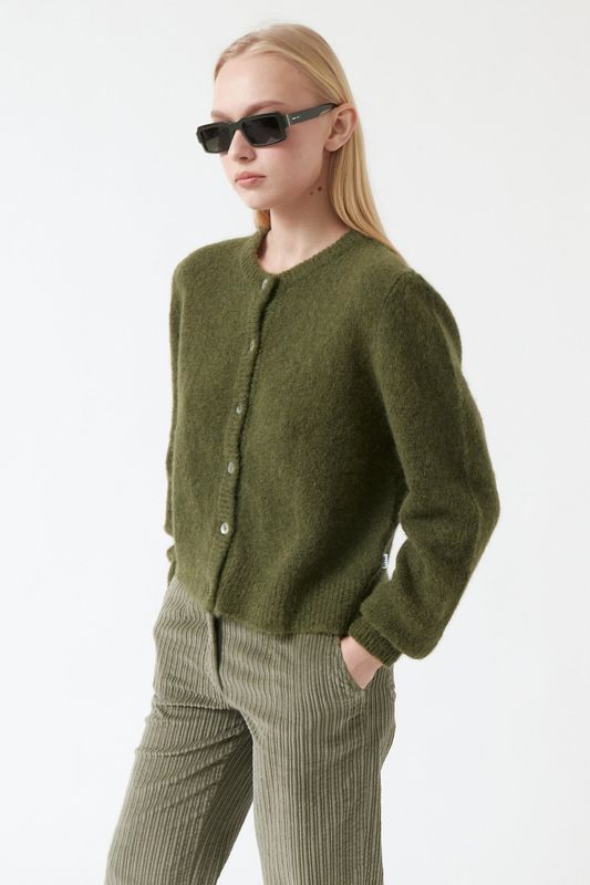 amt. Studio | Galeta cardigan baby alpaca &amp; merino wool - Olive green - made in Spain