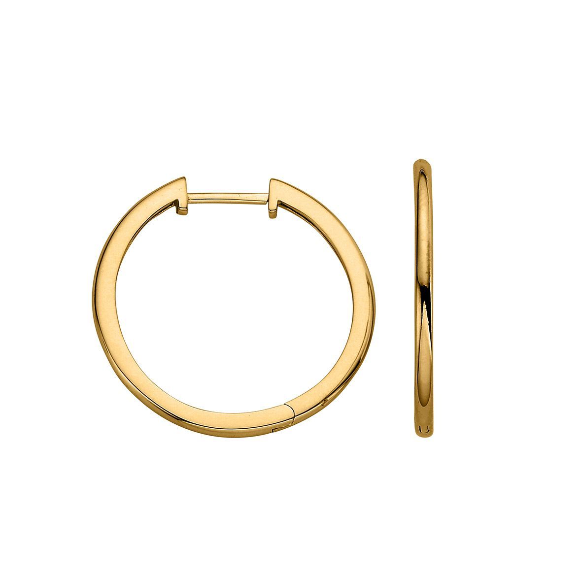 Creolen Silber 25 mm gelb vergoldet