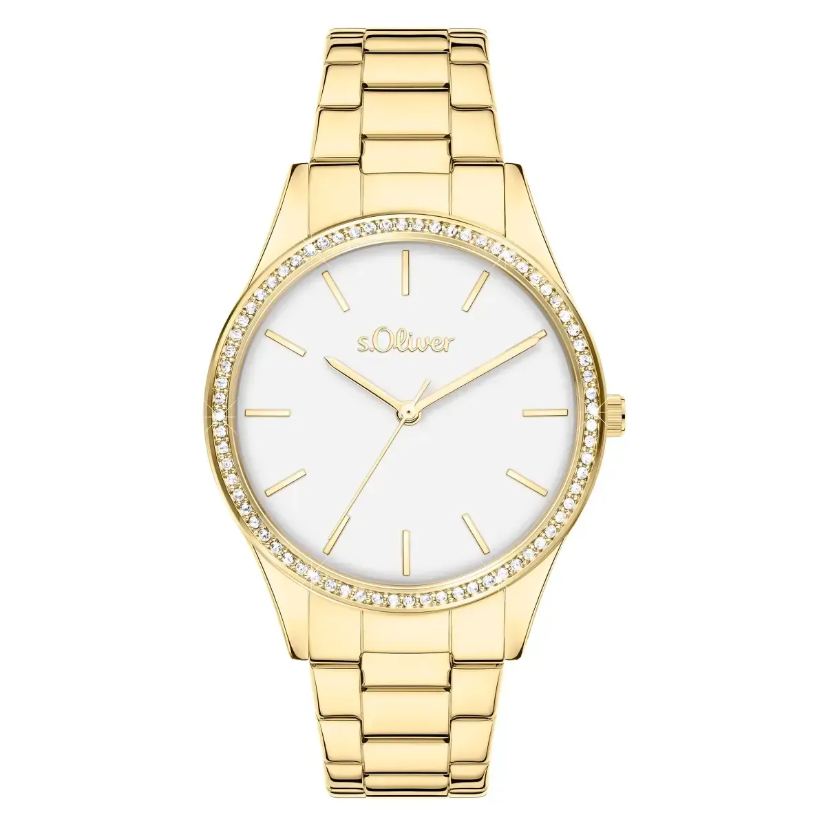 s.Oliver Damen Armbanduhr Metallband