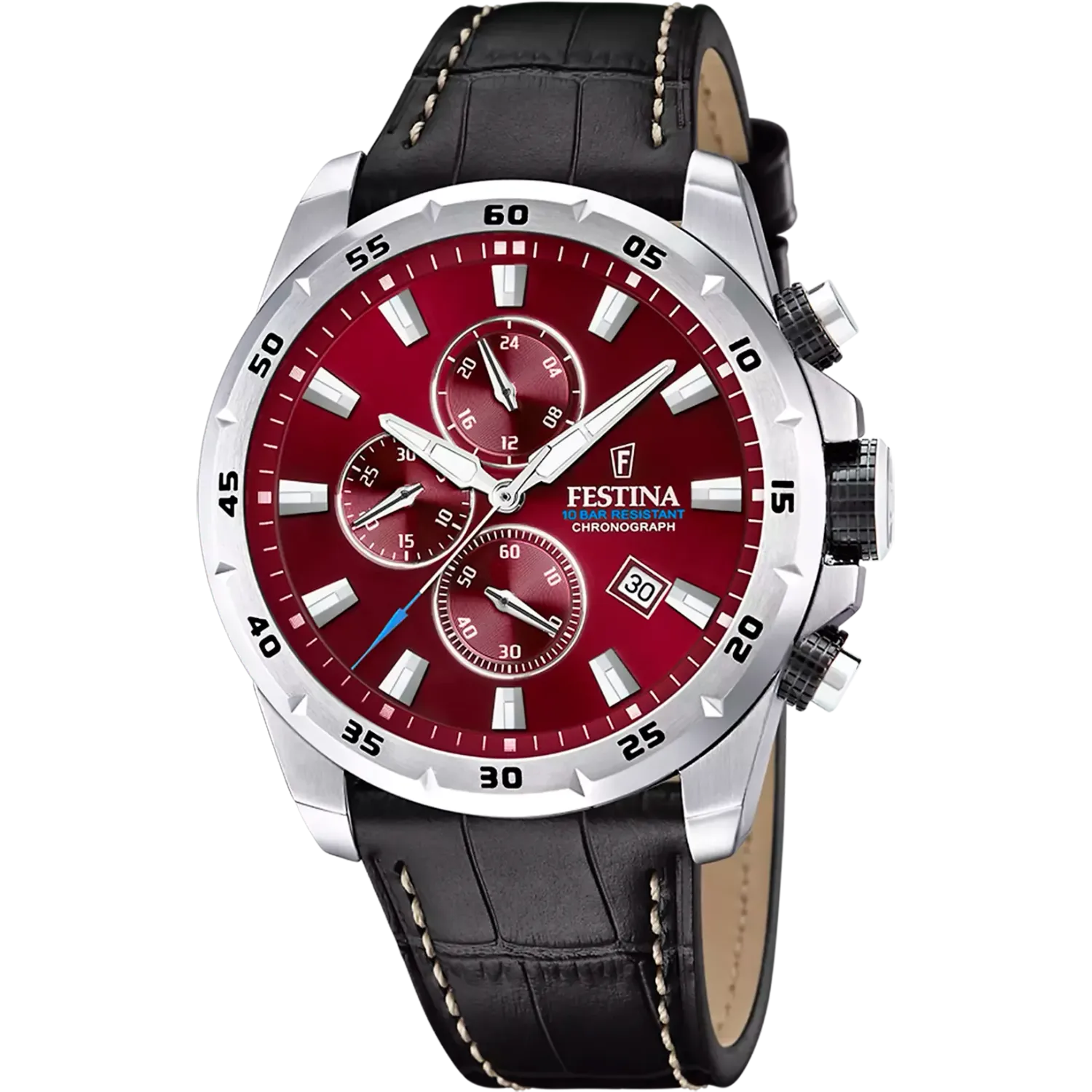 Festina Herrenuhr Lederband Multifunktion