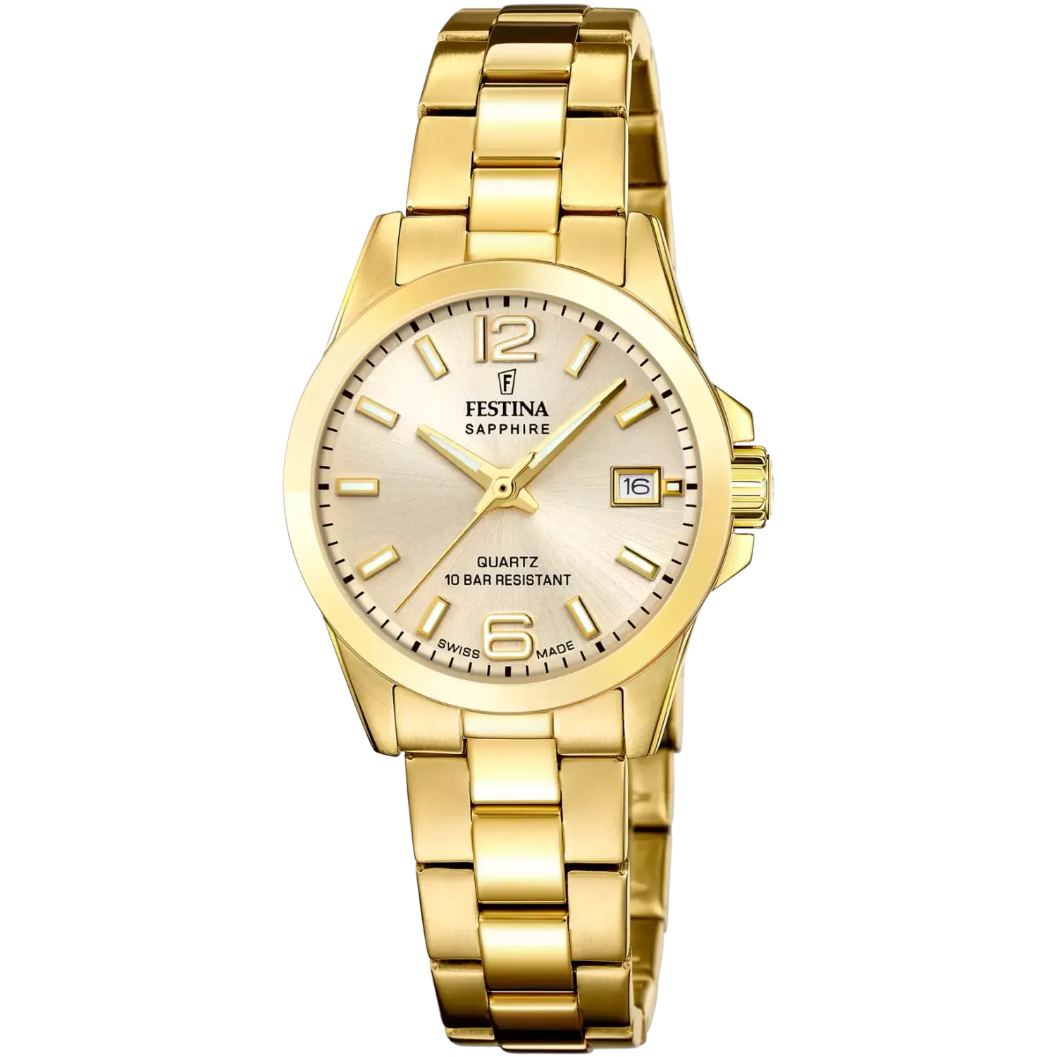 Festina Damenuhr Swiss Made Edelstahlband
