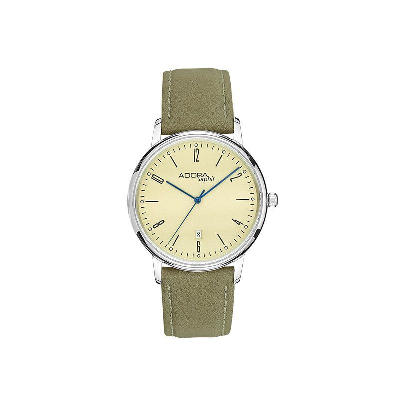 Herrenuhr Adora Safir Lederband