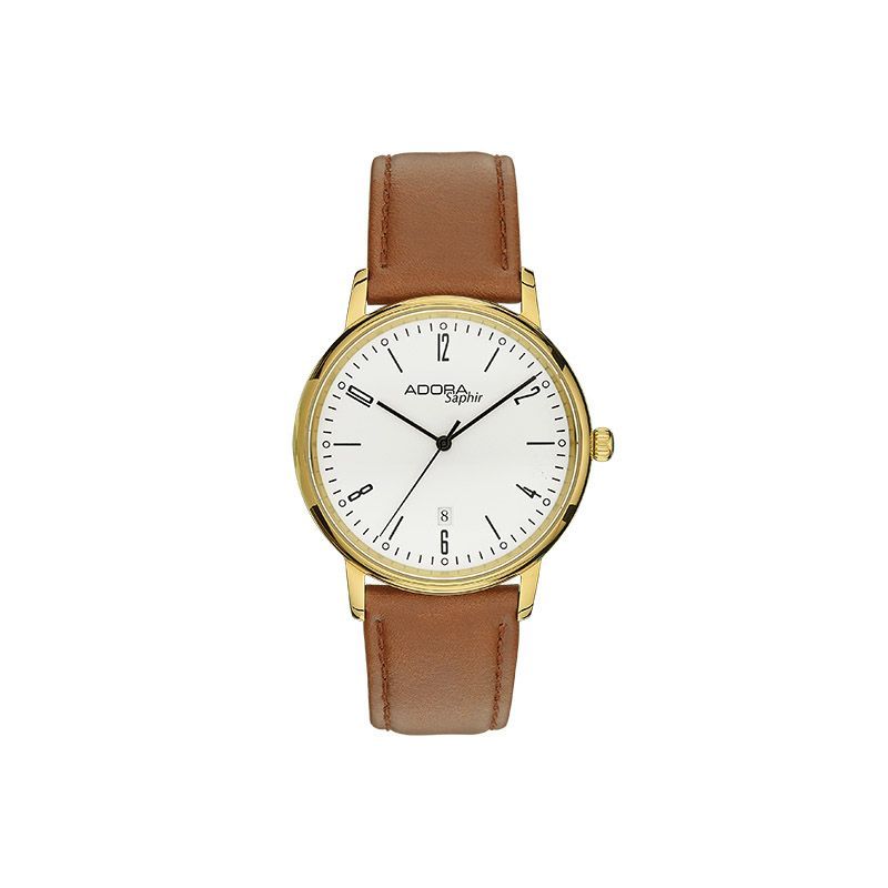 Herrenuhr Adora Safir Lederband