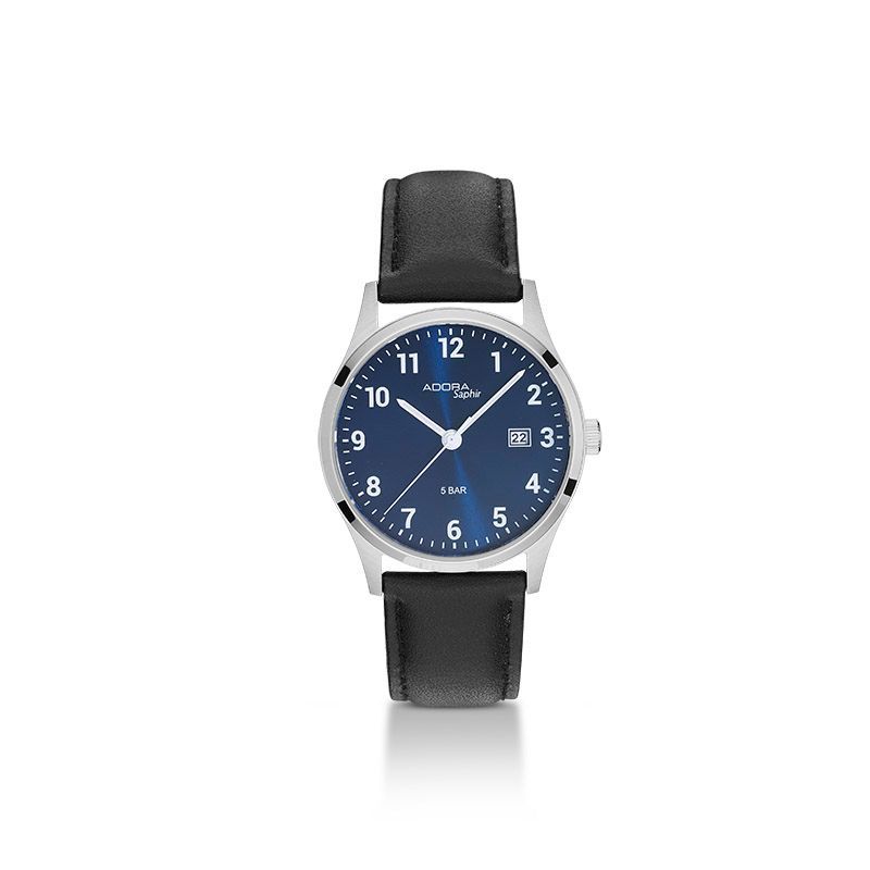 Herrenuhr Adora Safir Lederband