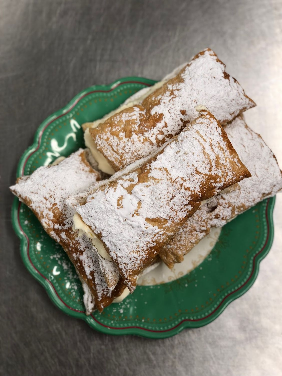 Cream &amp; Jam Slice