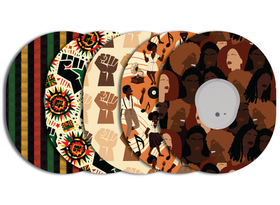 Glucomart Dexcom G7 &amp; Stelo Adhesive Patches (5-Pack) Black History Month / Juneteenth
