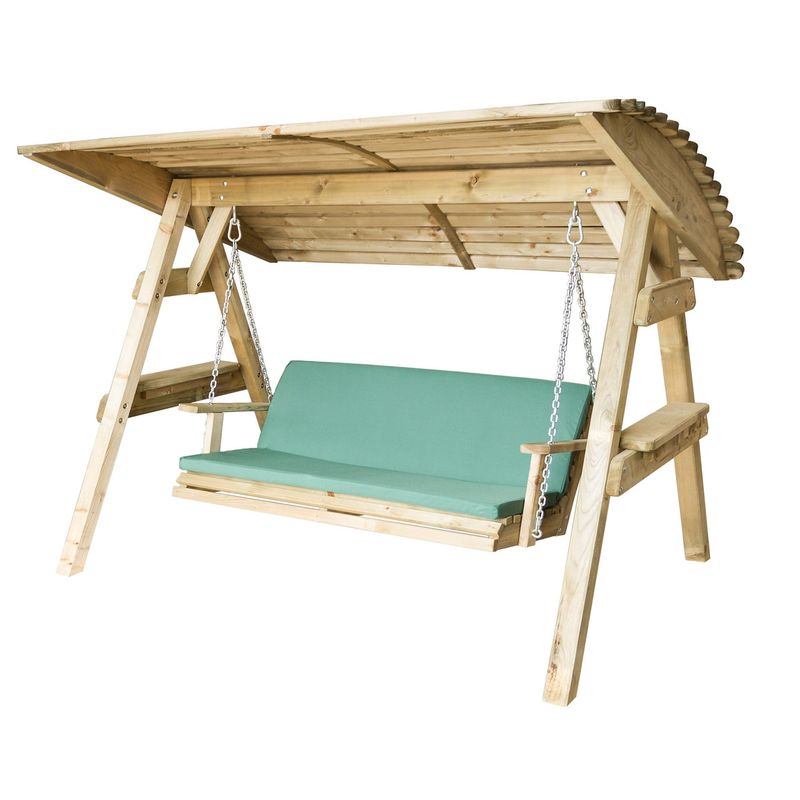 3 Seater Seat Pad w/back - Green