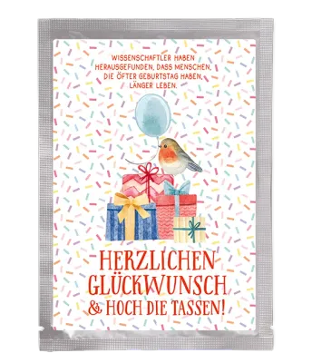 Tee-Postkarte Geburtstag