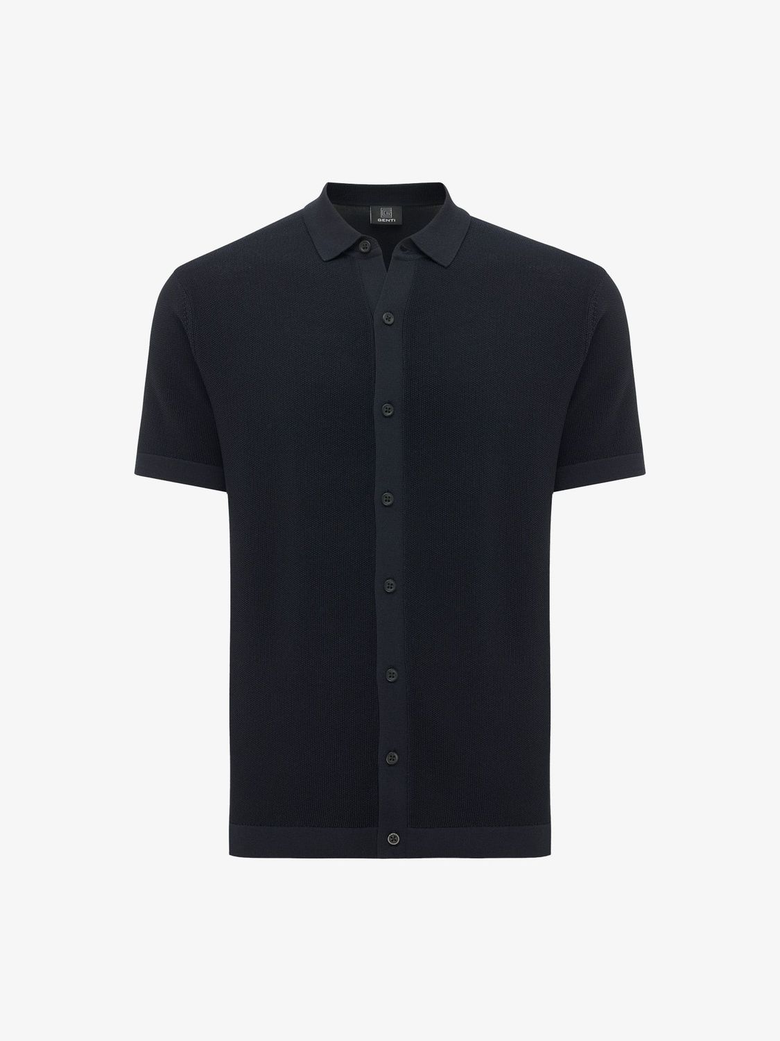 Genti shirt korte mouw  - Dark navy