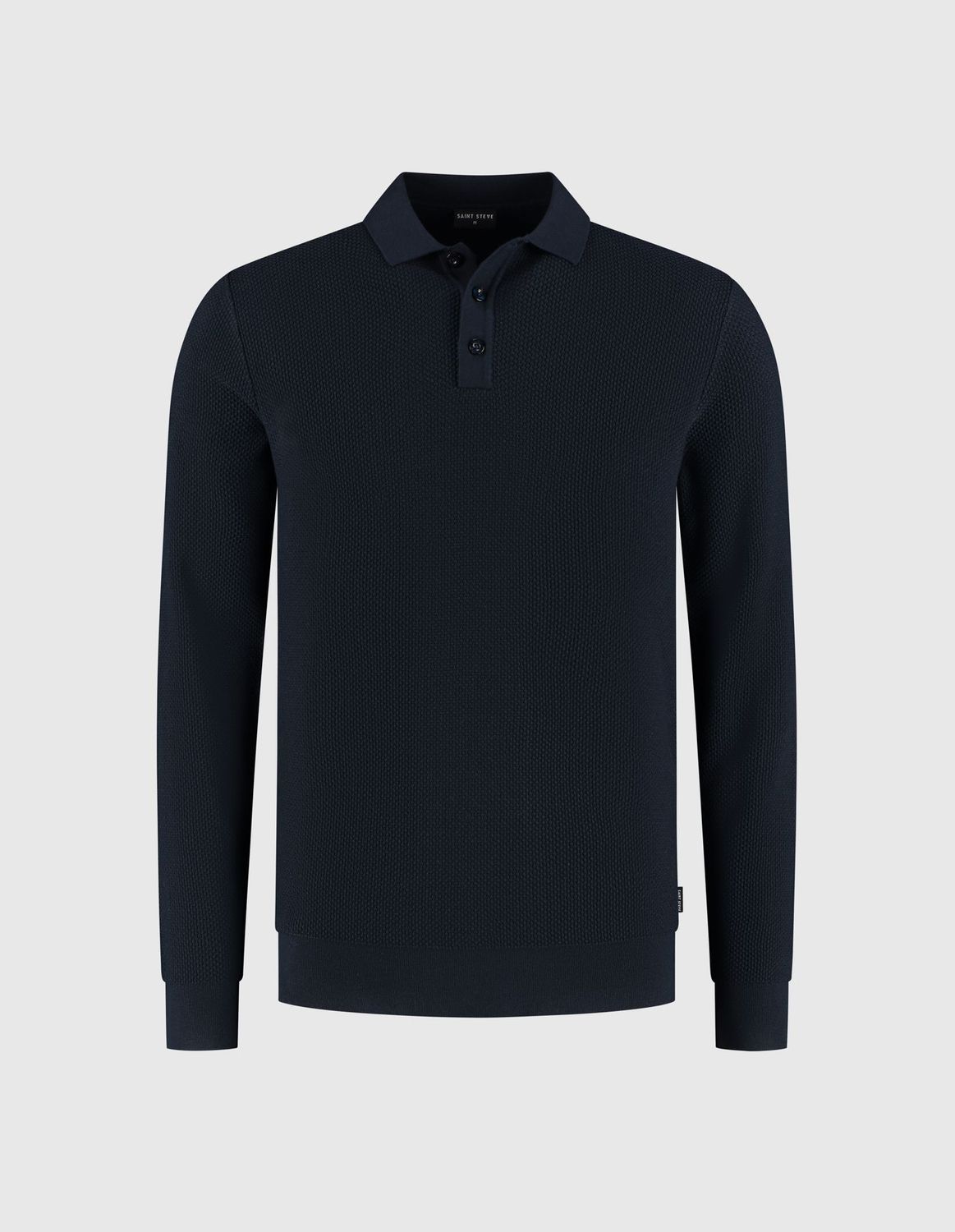 Saint Steve trui met polo kraag - Dark navy