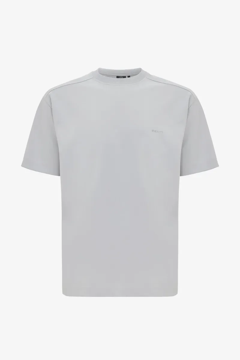 Genti relaxed fit t-shirt - Lichtgrijs Genti relaxed fit t-shirt - Lichtgrijs