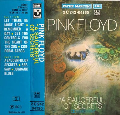 PINK FLOYD " A SAUCERFUL OF SECRETS" (CASSETTE)