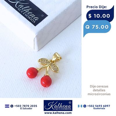 Dije Cereza y microzirconias