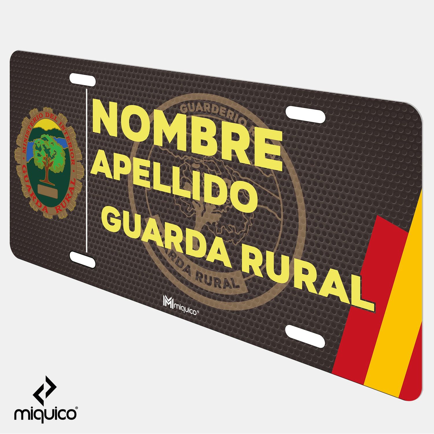 Matrícula personalizada Guarda Rural