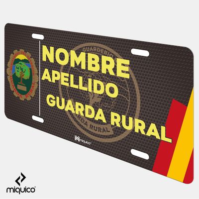 Matrícula personalizada Guarda Rural Matrícula personalizada Guarda Rural