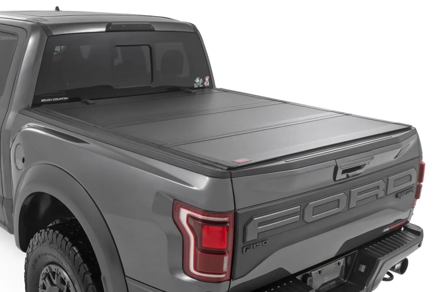 Rough Country Hard Tri-Fold Flip Up Bed Cover 5'7 Rough Country Hard Tri-Fold Flip Up Bed Cover 5'7" Bed For Ford F-150 (21-26)/F-150 Lightning (22-26)