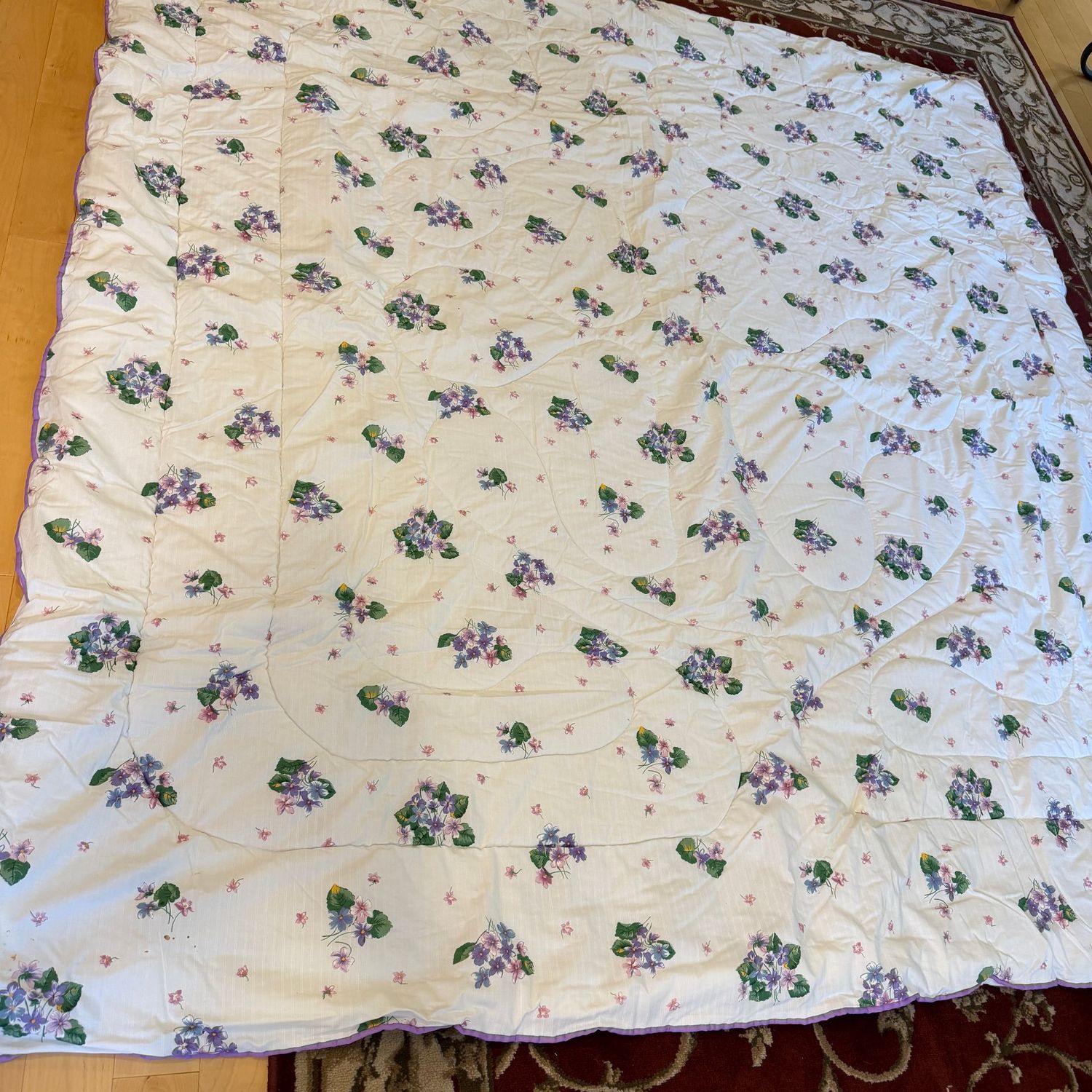 JC Penney Priscilla pattern full-size comforter, needs some minor spot cleaning, JC Penney Priscilla pattern full-size comforter, needs some minor spot cleaning,