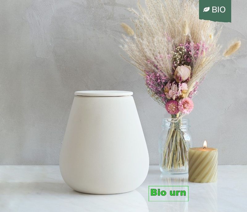 Biologische urn model ATHOS  -  E-533-L   licht beige