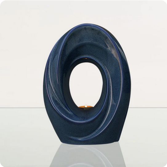 Kleurglazuur urn model Kleurglazuur urn model "De Passage" in kleur Blauw gemeleerd (inhoud 3.2 liter) - PLV-03