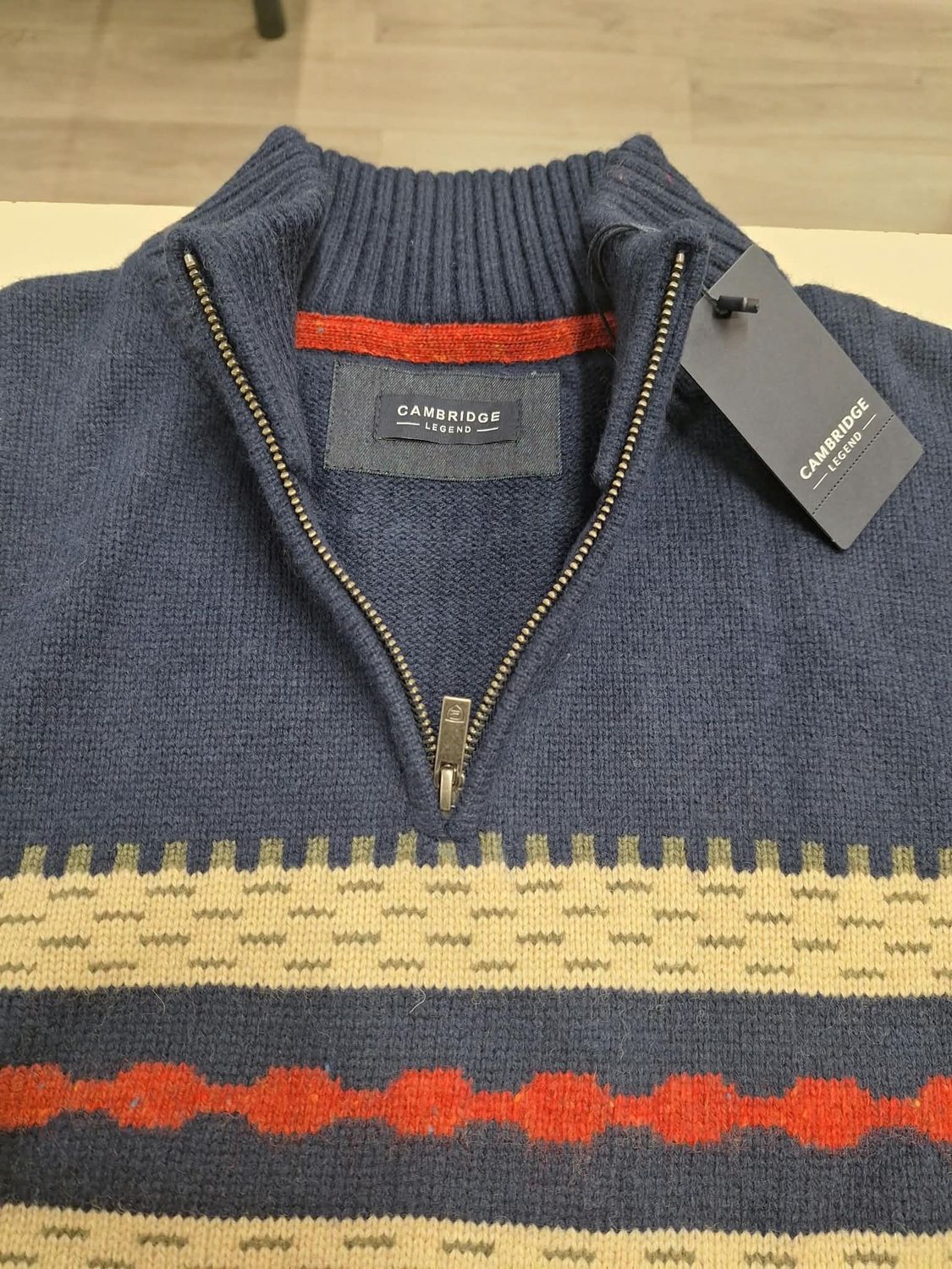 Pull Cambridge zippé epais