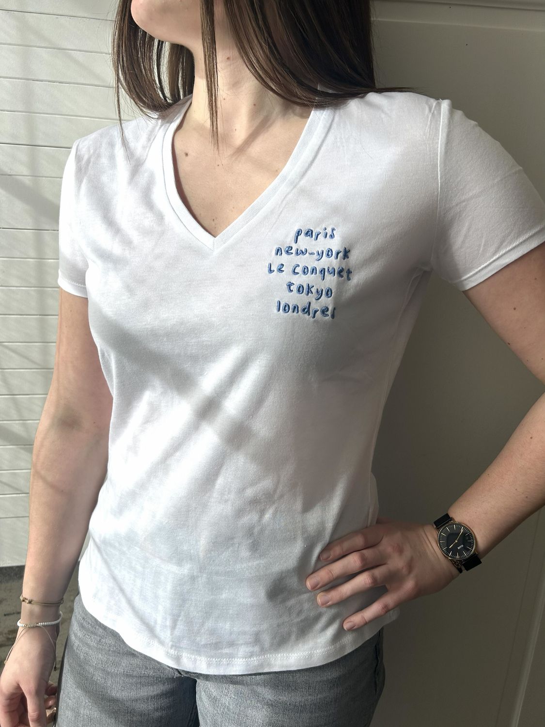 T-SHIRT FEMME "PARIS NY LE CONQUET"