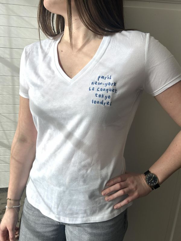 T-SHIRT FEMME "PARIS NY LE CONQUET"