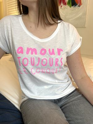 T-SHIRT FEMME "AMOUR TOUJOURS LE CONQUET"