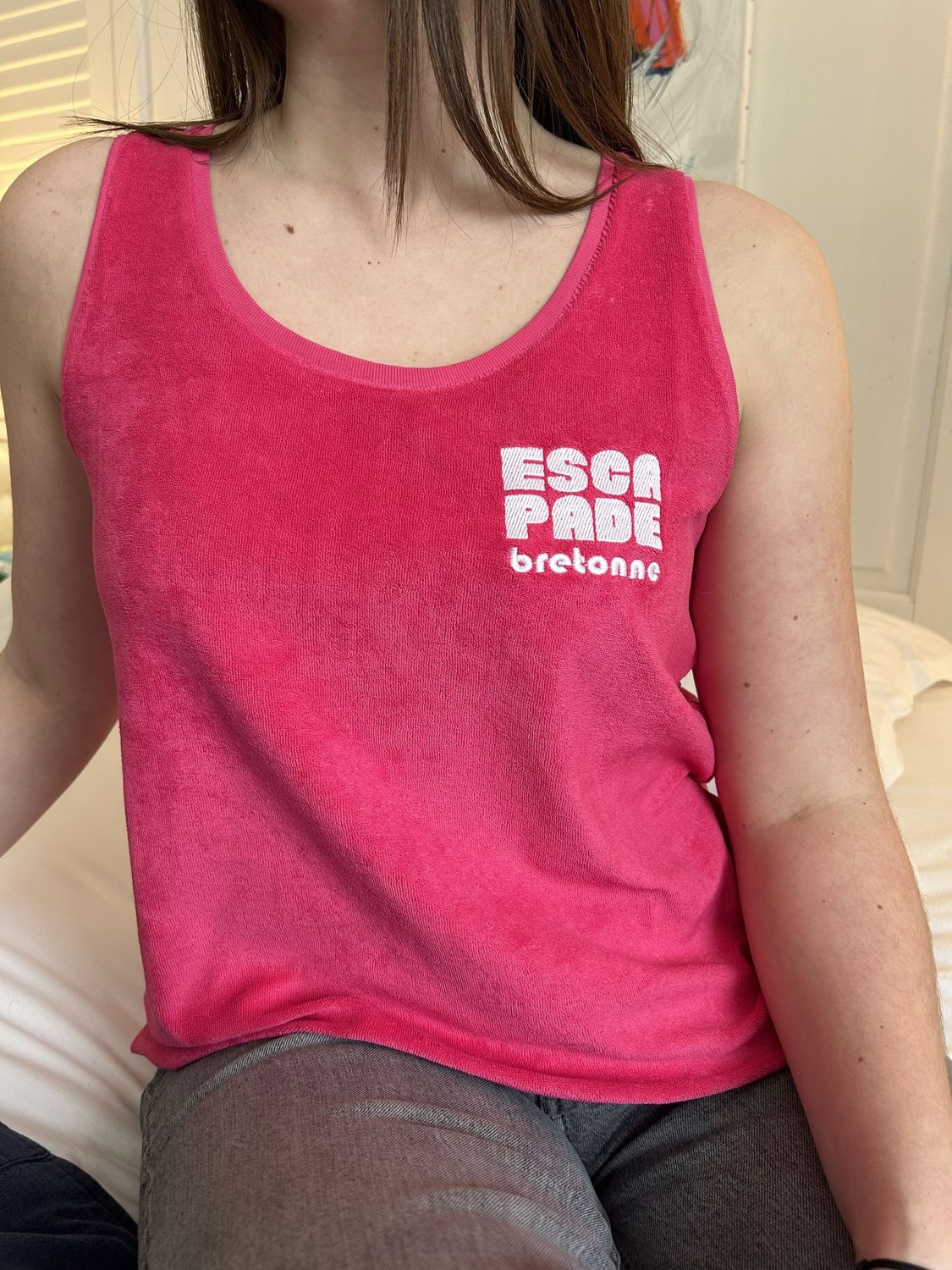 DÉBARDEUR FEMME ÉPONGE  "ESCAPADE BRETONNE"