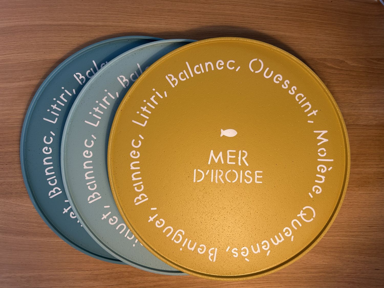 PLATEAU LIÈGE PERSONNALISÉ "ÎLES MER D'IROISE"