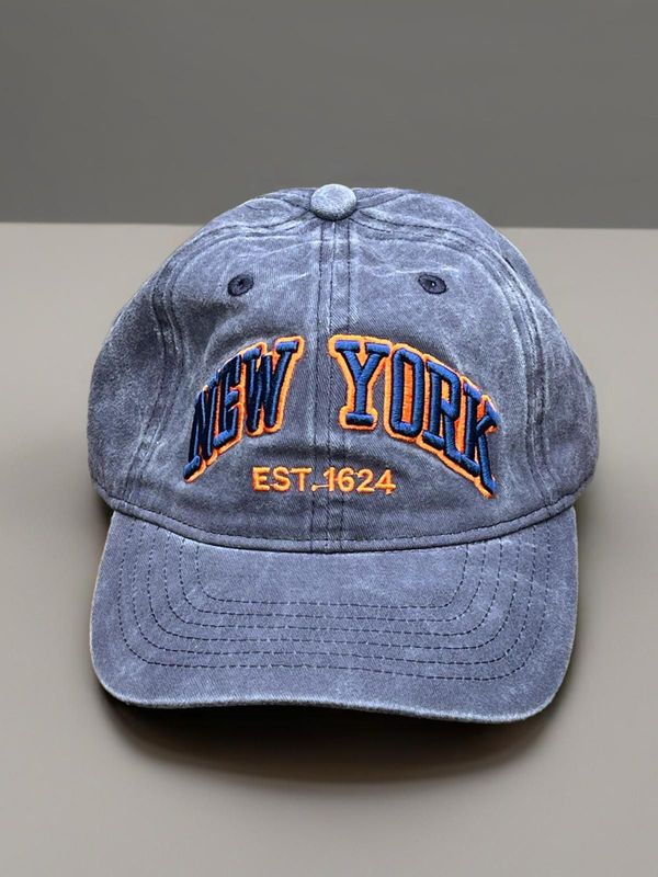 New York cap - Blue orange