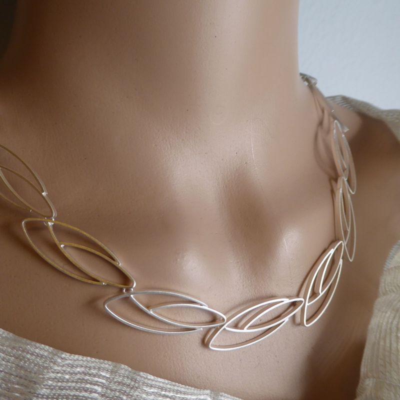 Ellipsenspiel 52 cm – Collier aus FeinstSILBER