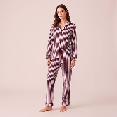 Pijama dama rayas morado Pijama dama rayas morado