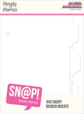 Simple Stories - Sn@p Accessories - Binder Inserts - 4" x 6" - Tabbed - 13332- 3 pcs