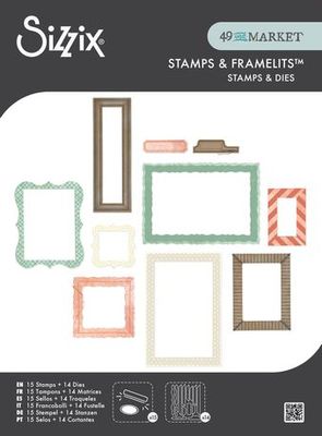 49 &amp; Market &amp; Sizzix - Framelits Die - Build A Frame - 667056 - 15 pcs