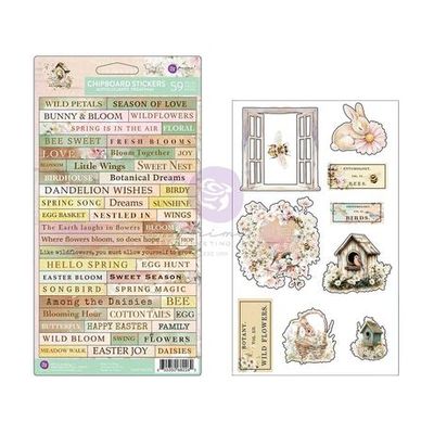 Prima Marketing - 3 Girls Tale - Among The Wildflowers Collection - Sticker Pack  - 6" x 8" - 682378 - 5 sheets