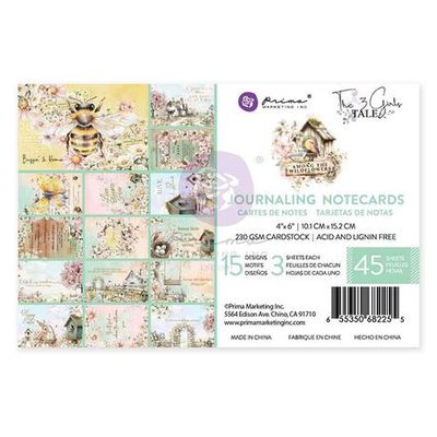 Prima Marketing - 3 Girls Tale - Among The Wildflowers Collection - 4" x 6" Journal Cards - 682255 - 45 pcs