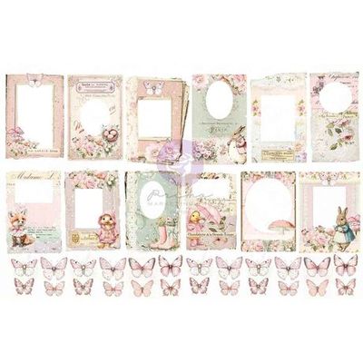 Prima Marketing - Frank Garcia - Sweet Spring Collection -  Bits &amp; Pieces - Butterfly &amp; Ephemera - 982164 - 71 pcs