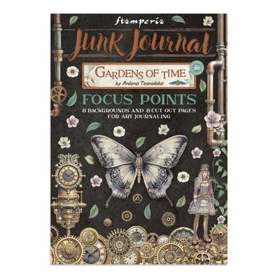 Stamperia - Gardens of Time Collection - Junk Journal - Focus Points - SBJKS01 - 16 sheets