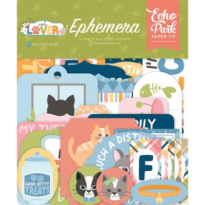 Echo Park Paper Co - cat Lover Collection - Ephemera - Die Cuts - CL506024 - 33 pieces
