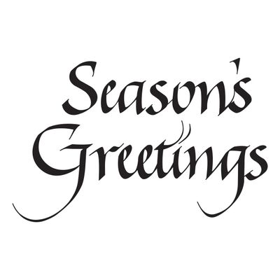 Spellbinders Paper Arts - Betterpress - Press & Foil Plate - Upright Italic - Season's Greeting - By Paul Antonio - BP-0371 - 1 pce