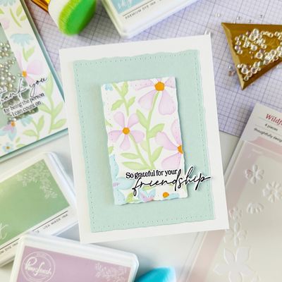 PinkFresh Studio - Dotted Nested Deckled Rectangles _ PF186ES - 7 pcs
