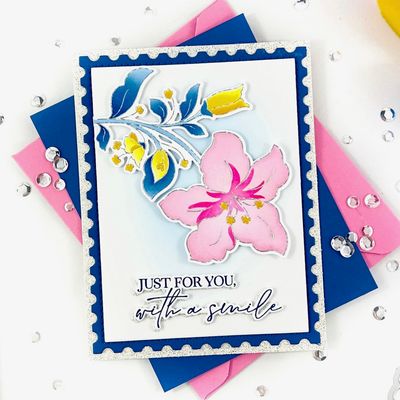 PinkFresh Studio - Bloom &amp; Buds Collection - Press Plate only  - 325426- 3 pcs