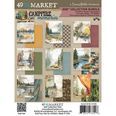 49 &amp; Market - A Dennis Bruton Collection - Campfire Memories - 6" x 8" - Paper Pack - DCM37296 - 27 Sheets